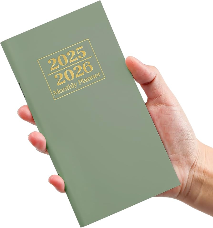 Amazon Pocket Calendar 2025 2026 For Purse Monthly Pocket Planner Small Size 6 5 X 3 5 Two Year Monthly Planner Pocket Size From Jan 2025 To Dec 2026 Green Office Products