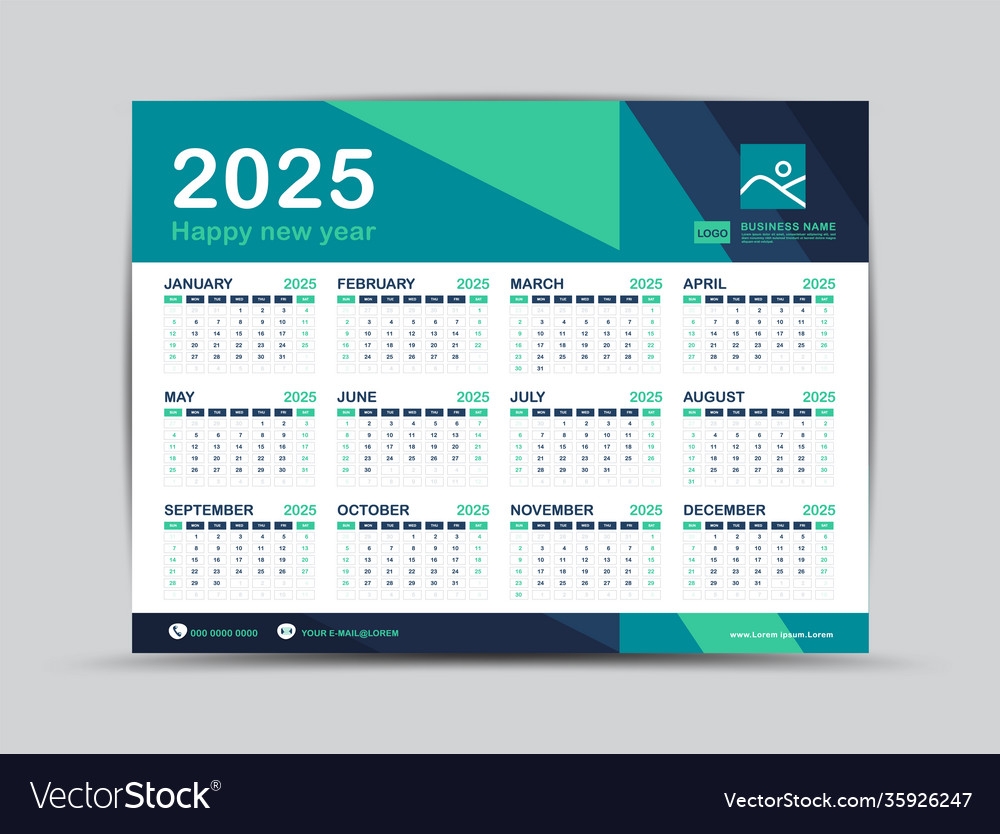 Modern Calendar Design 2025