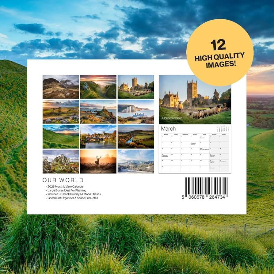 Countryside Calendar 2025 UK Large 12 Month 2025 Calendar Month To View British Calendar 2025 Wall Calendar UK Made By Our World Amazon co uk Stationery Office Supplies