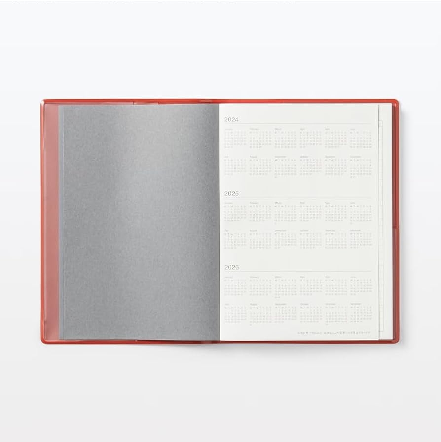 MUJI 2025 Monthly Weekly Planner Starts On Monday A6 Starts December 2024 Red Amazon ca Office Products