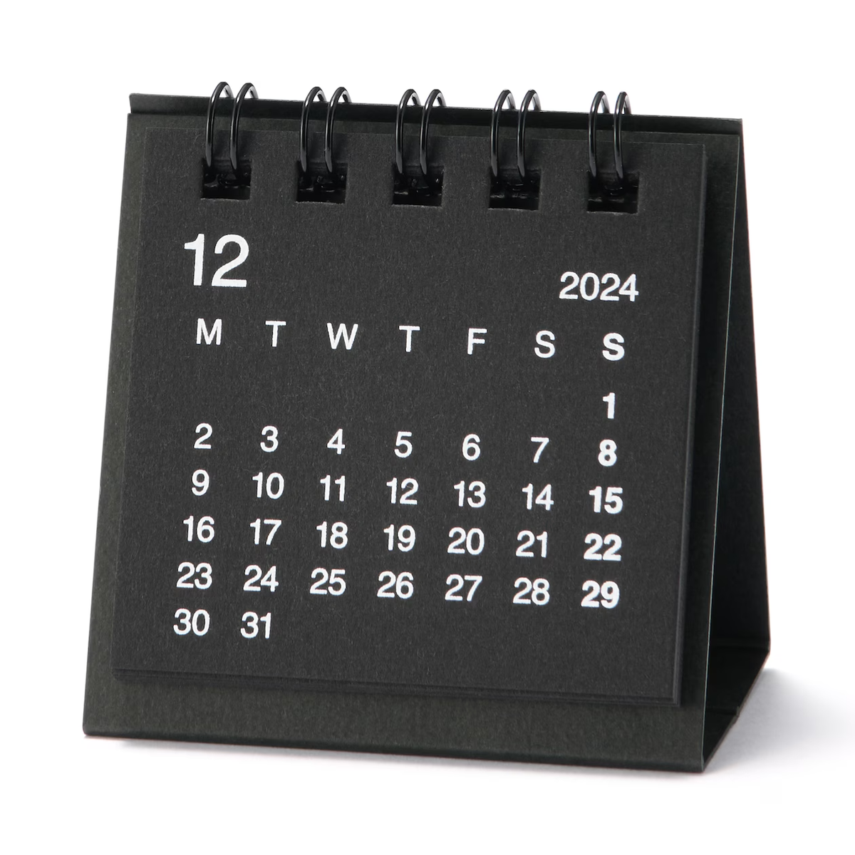 MUJI Desktop Mini Calendar 2025 Black From Japan 6 X 6 Cm NEW EBay