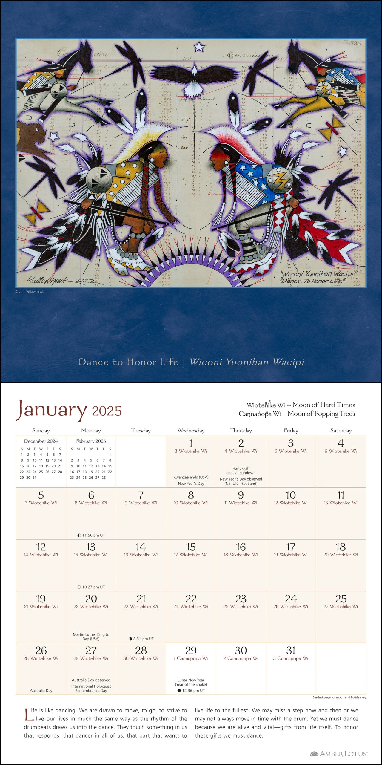 The Lakota Way Native American Wisdom On Ethics And Character 2025 Wall Calendar Amber Lotus