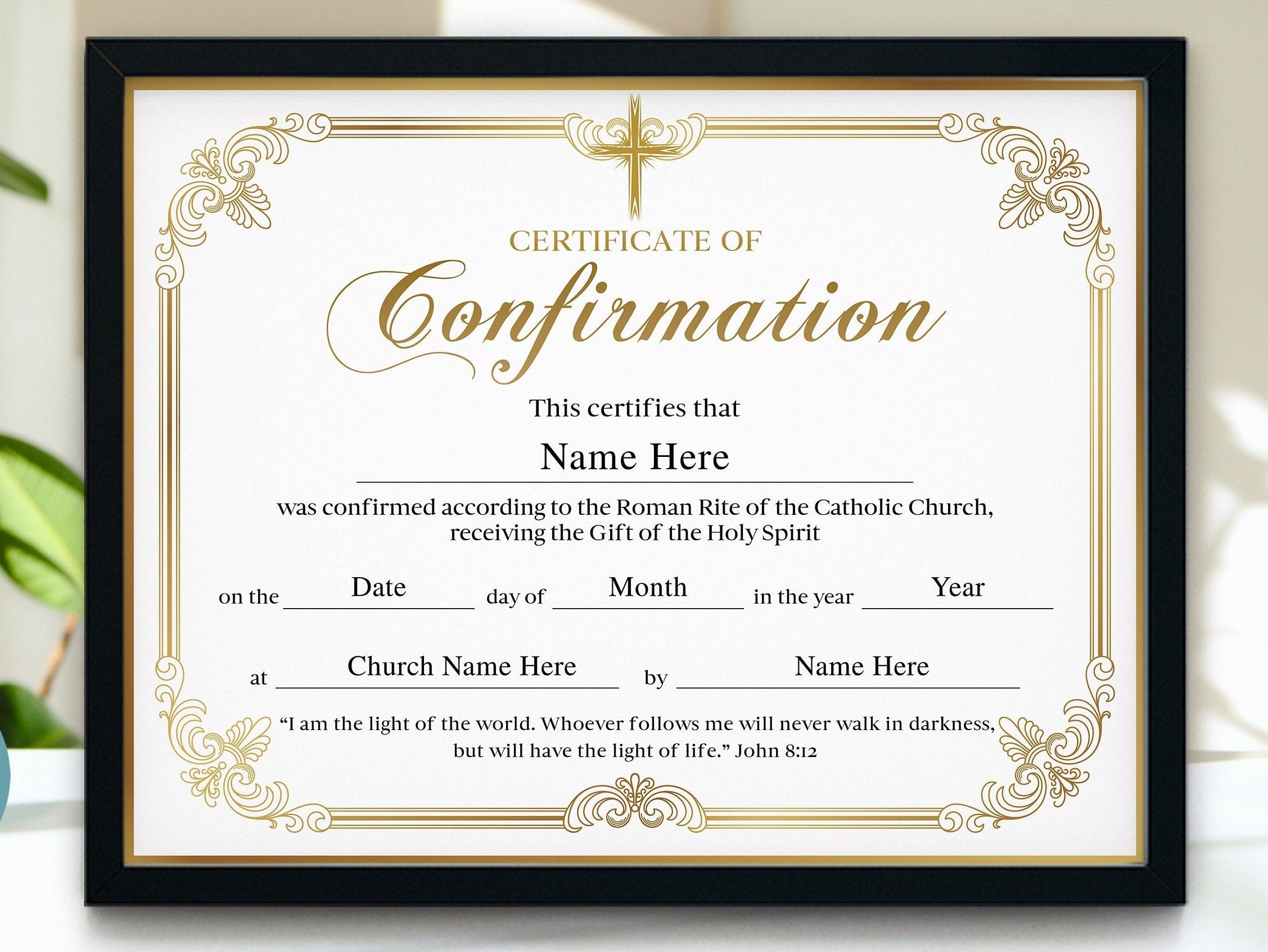 Confirmation Certificate Template Catholic Confirmation Certificate 