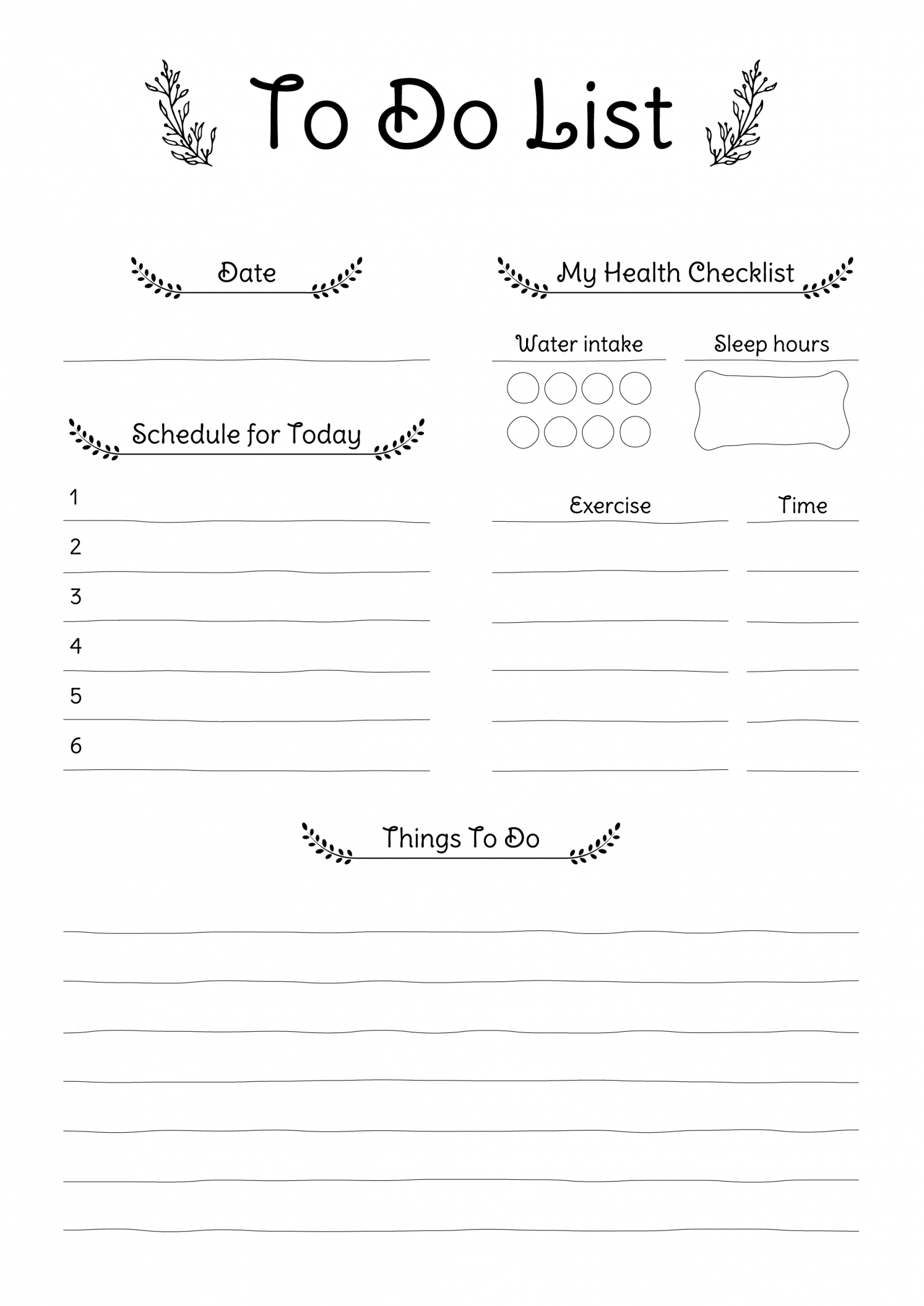 Daily To Do List Printable Pdf