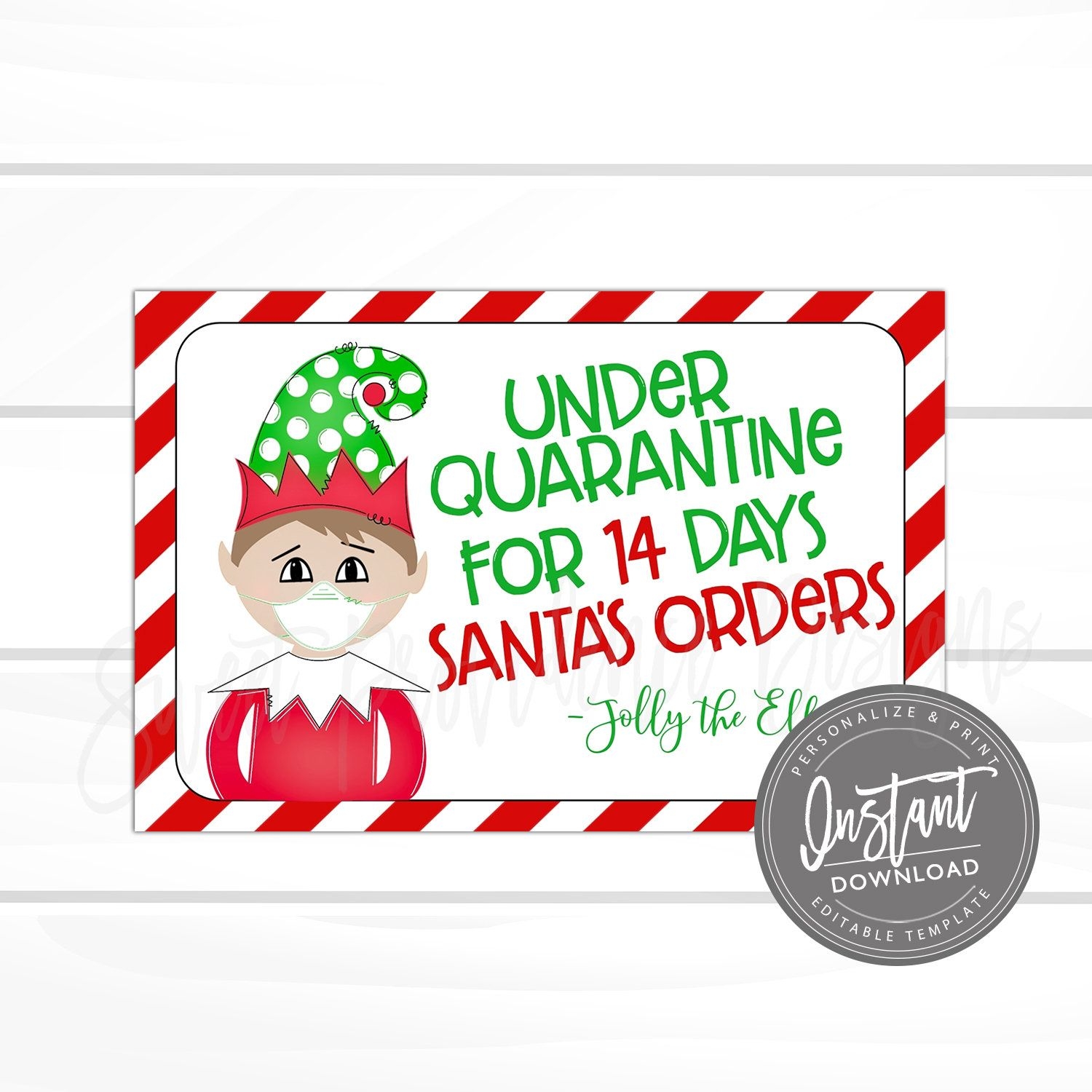 Elf In Quarantine Letter Printable Roger J Smith