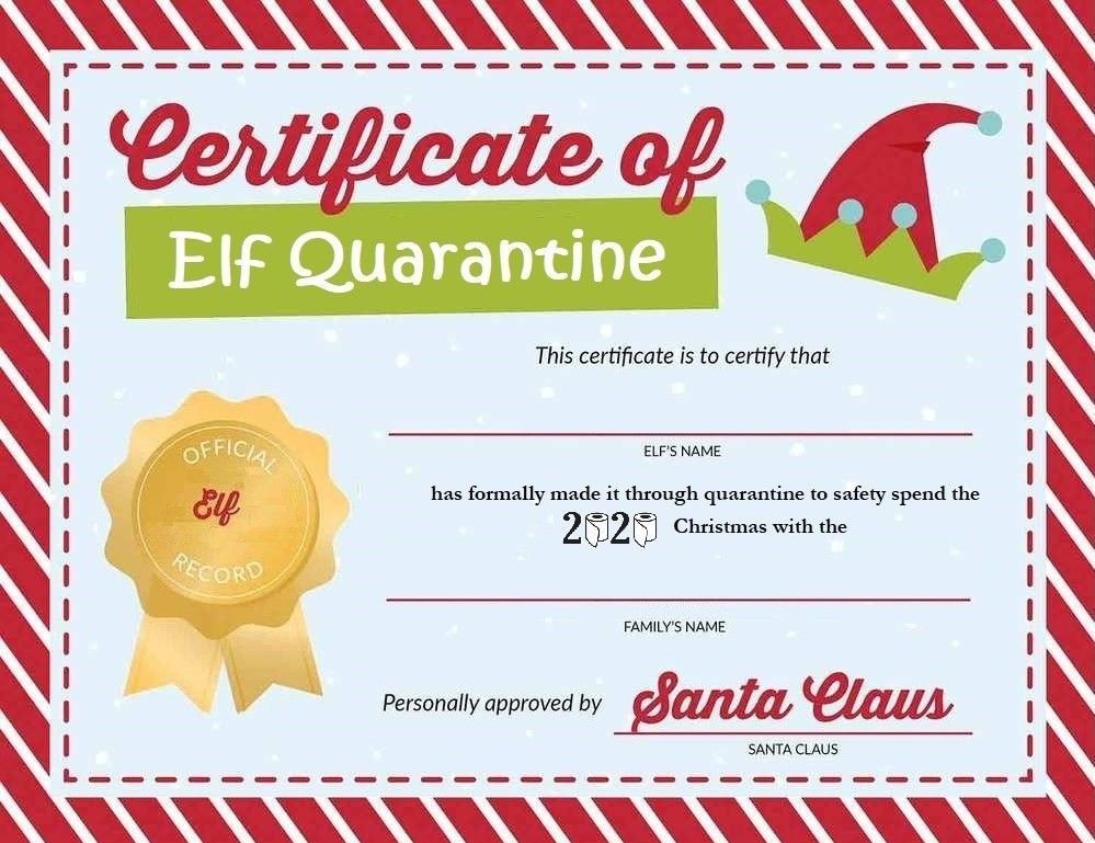 Elf In Quarantine Letter Printable Roger J Smith