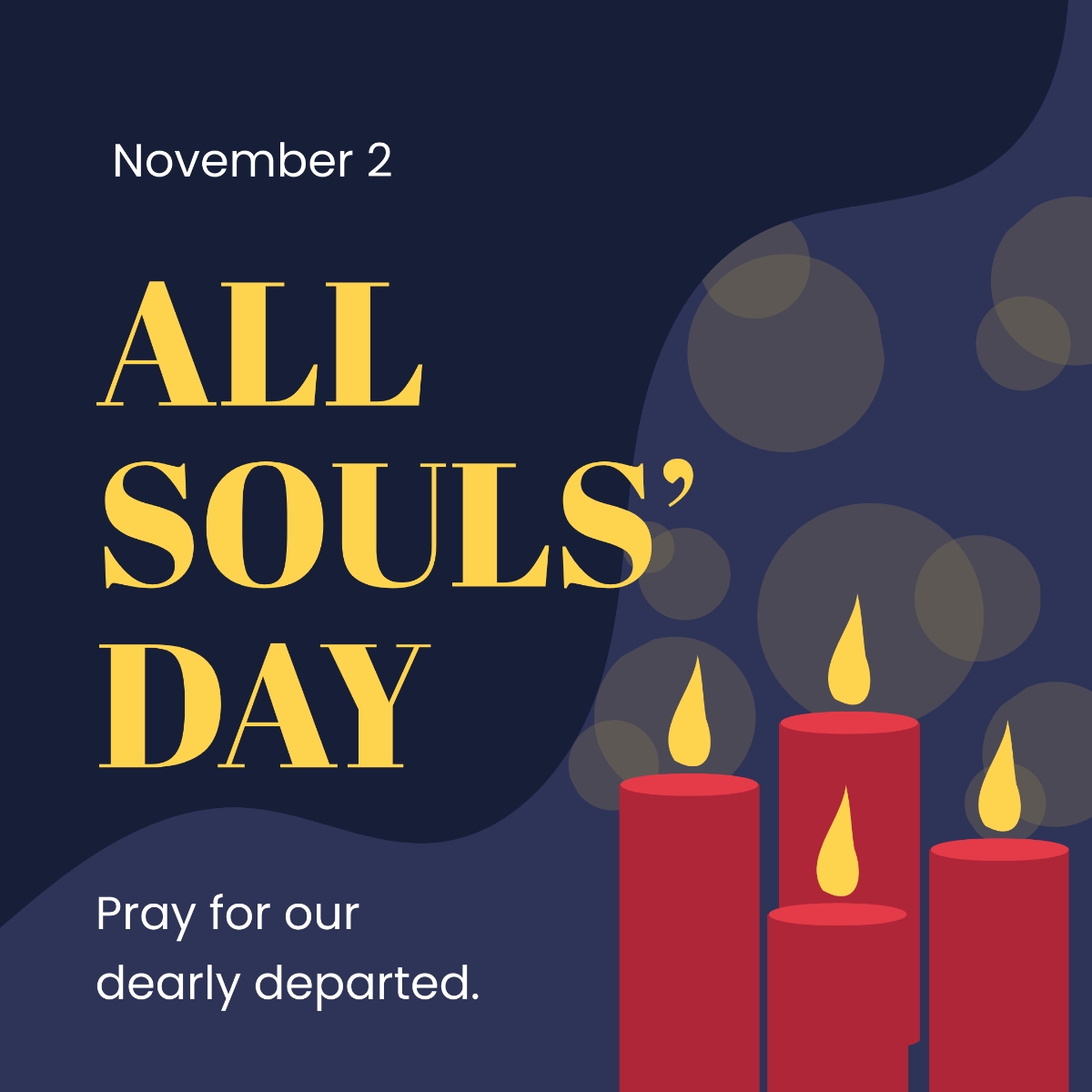 Free All Souls 39 Day FB Post Template To Edit Online