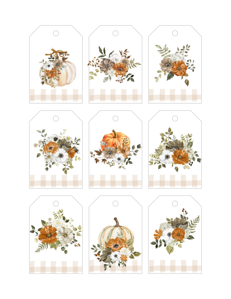 Free Fall Printable Gift Tags