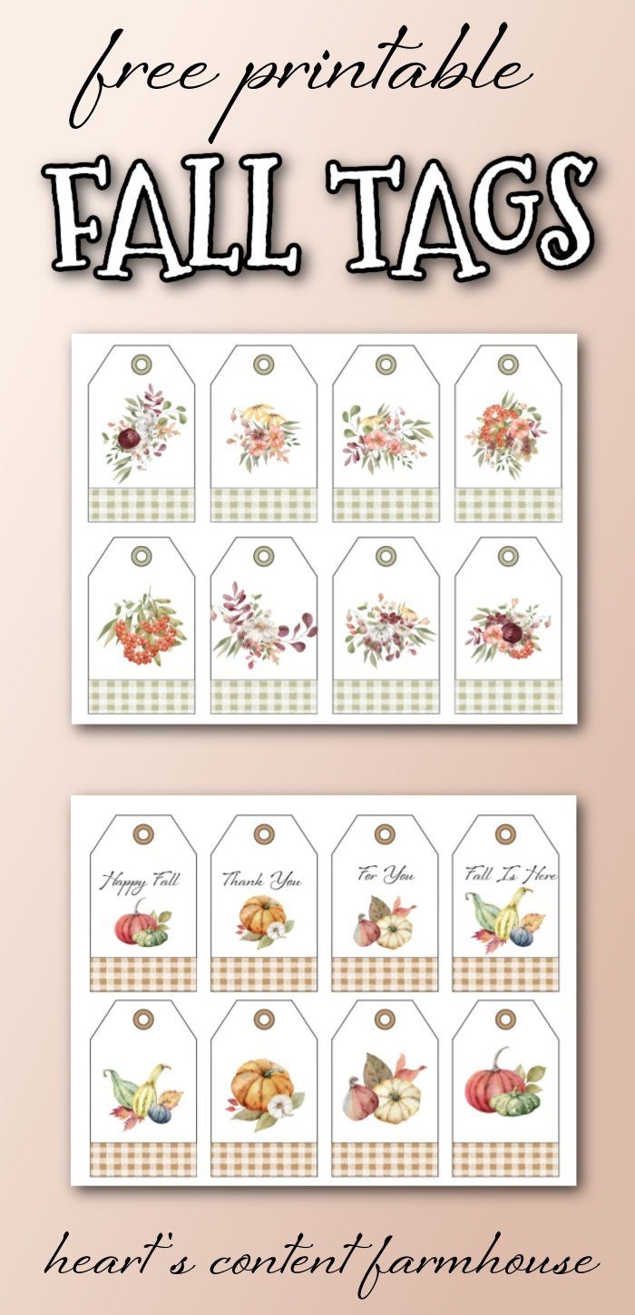Free Fall Printable Gift Tags Gift Tags Printable Free Printable