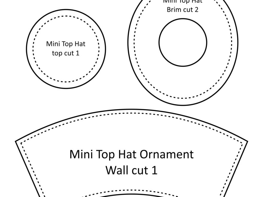 10 Best Printable Top Hat Pattern Printablee Free Printable