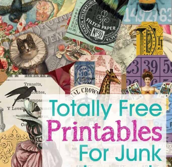 10 Free Junk Journal Printables Artsy Fartsy Life