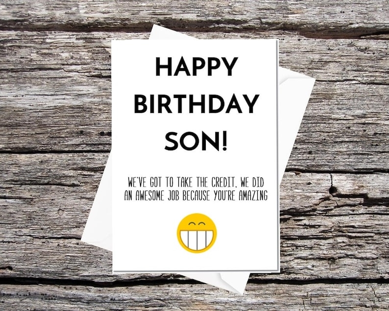 10 Hilarious Free Printable Birthday Cards Son 6 Best Images Of Free 