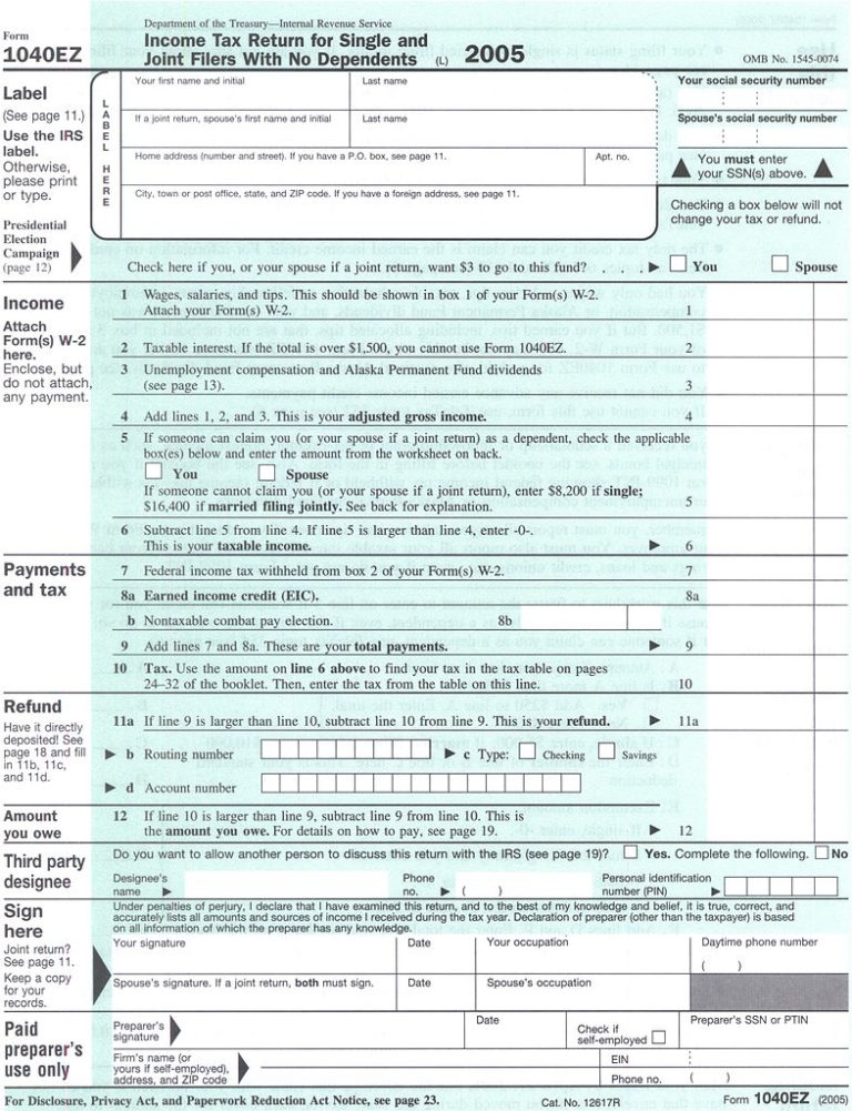 2025 500 Ez Form Printable