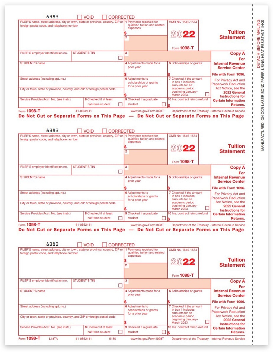 1098 T Form 2025 Stephen E Stanley