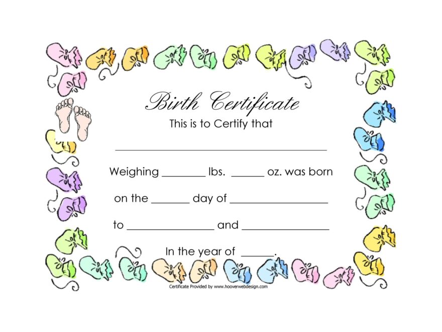 15 Birth Certificate Templates Word PDF Template Lab