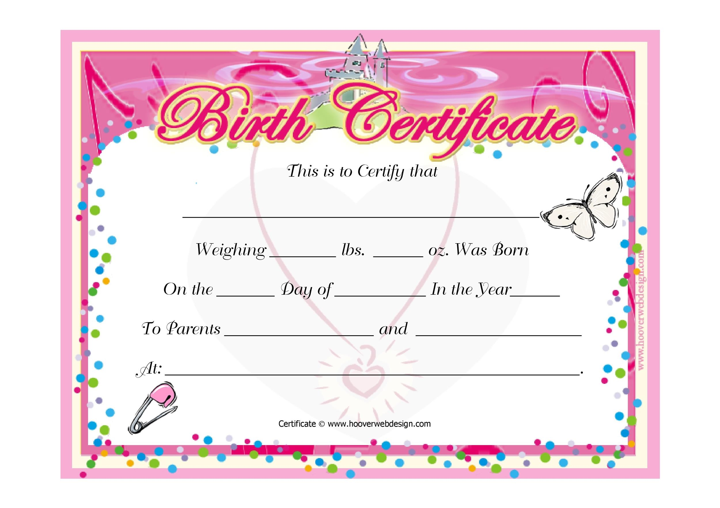 15 Birth Certificate Templates Word PDF TemplateLab