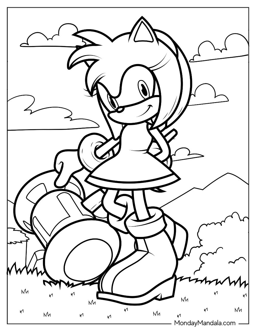 20 Amy Rose Coloring Pages Free Pdf Printables Artofit