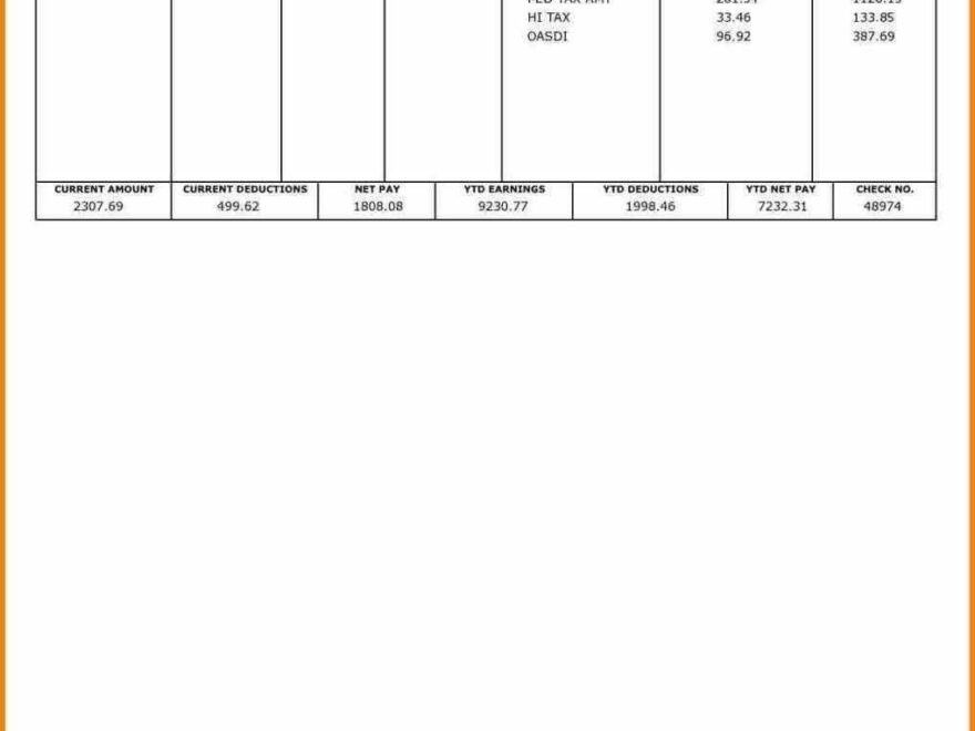 20 Free Pay Stub Templates Free Pdf Doc Xls Format Download Free