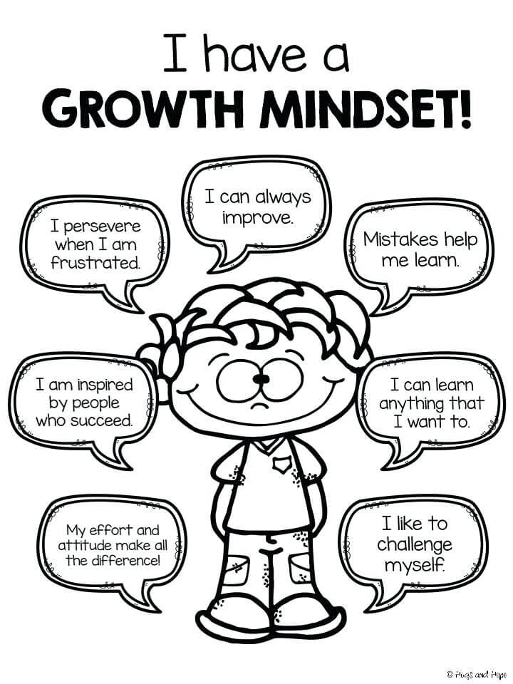 20 Free Printable Growth Mindset Coloring Pages