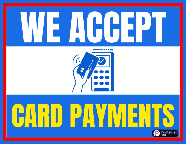 20 We Accept Credit Cards Signs Free Printable PDFs