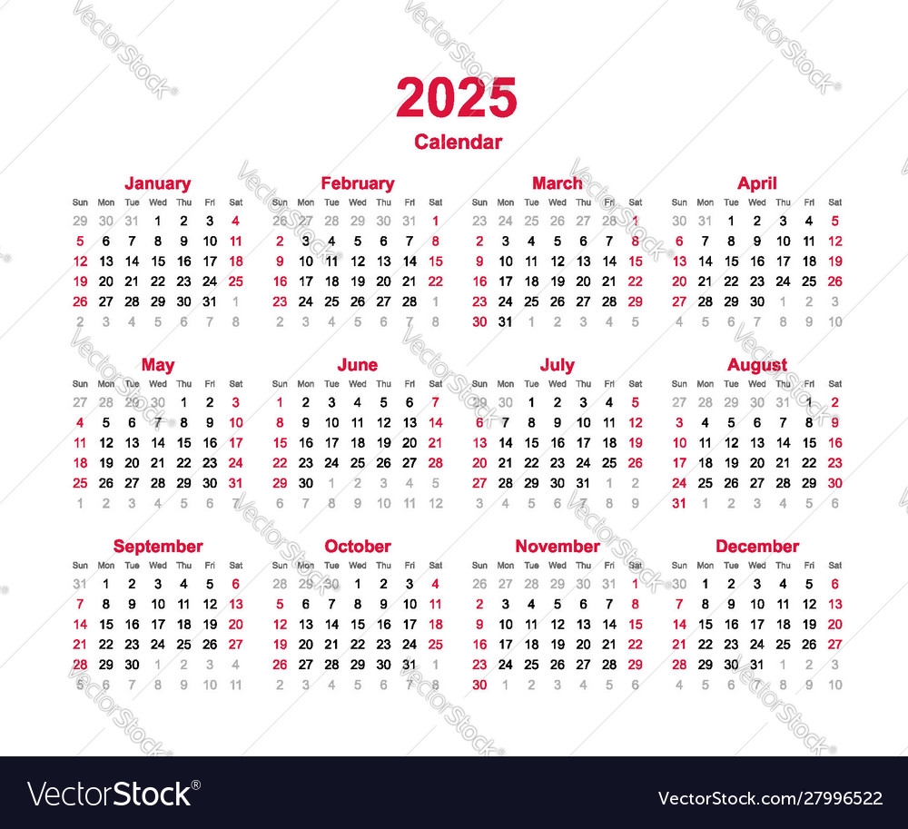 2025 12 Month Calendar On One Page Printable Free Trial Melvin K Russell