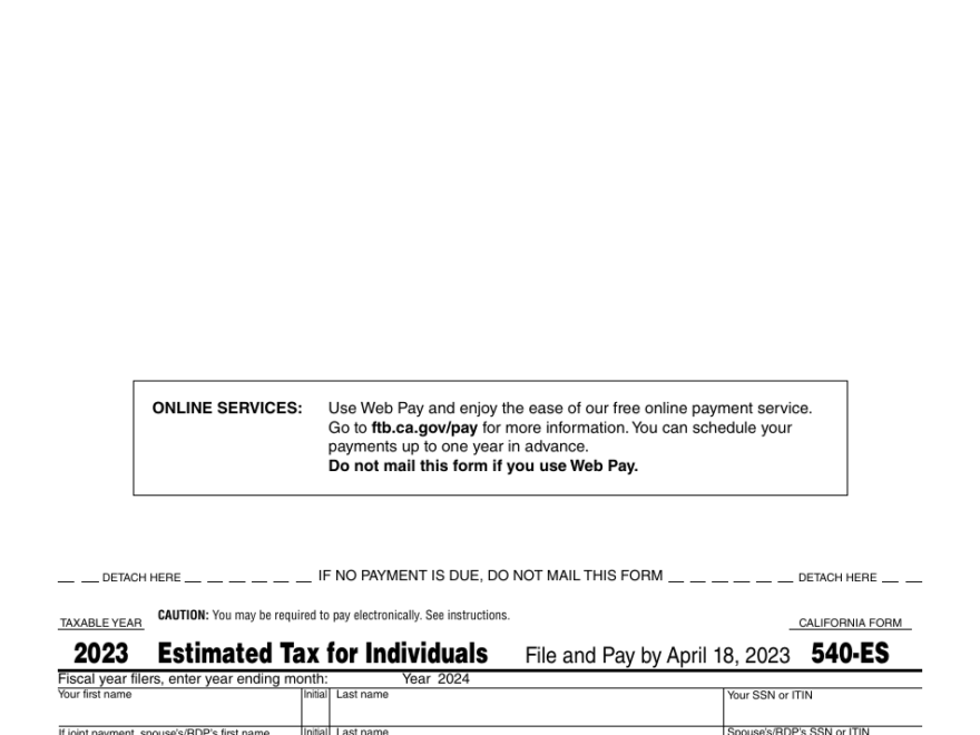 2025 Form 540 Es J Mary Goolsby