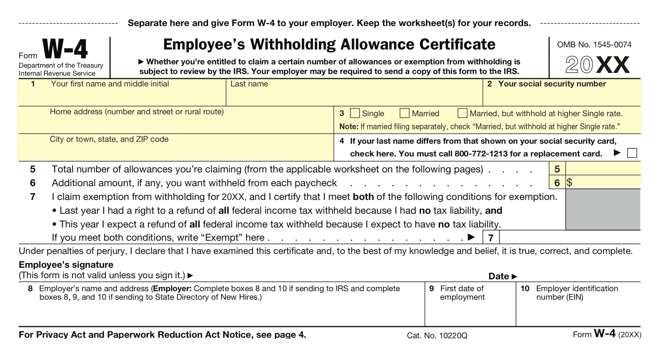 2025 W 4 Form Printable Ryan A Carvosso