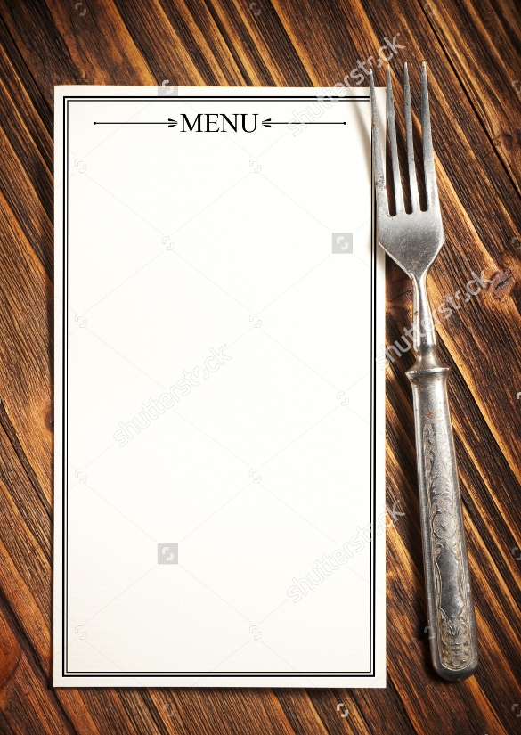 21 Blank Menus Sample Templates