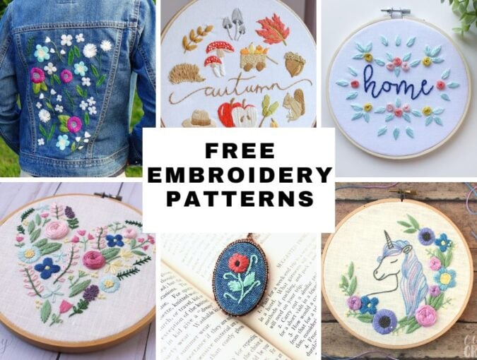 26 Free Hand Embroidery Patterns Adorable And Easy