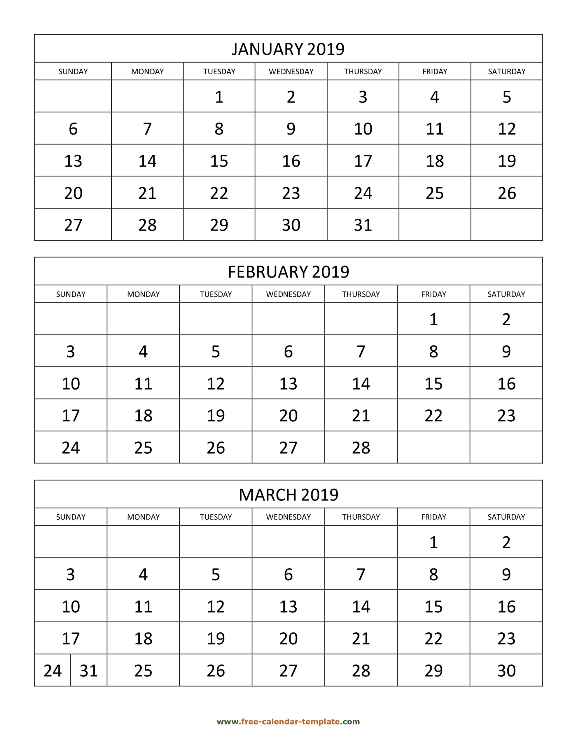 3 Month Blank Printable Calendar Template Printable 3 Month Calendar 