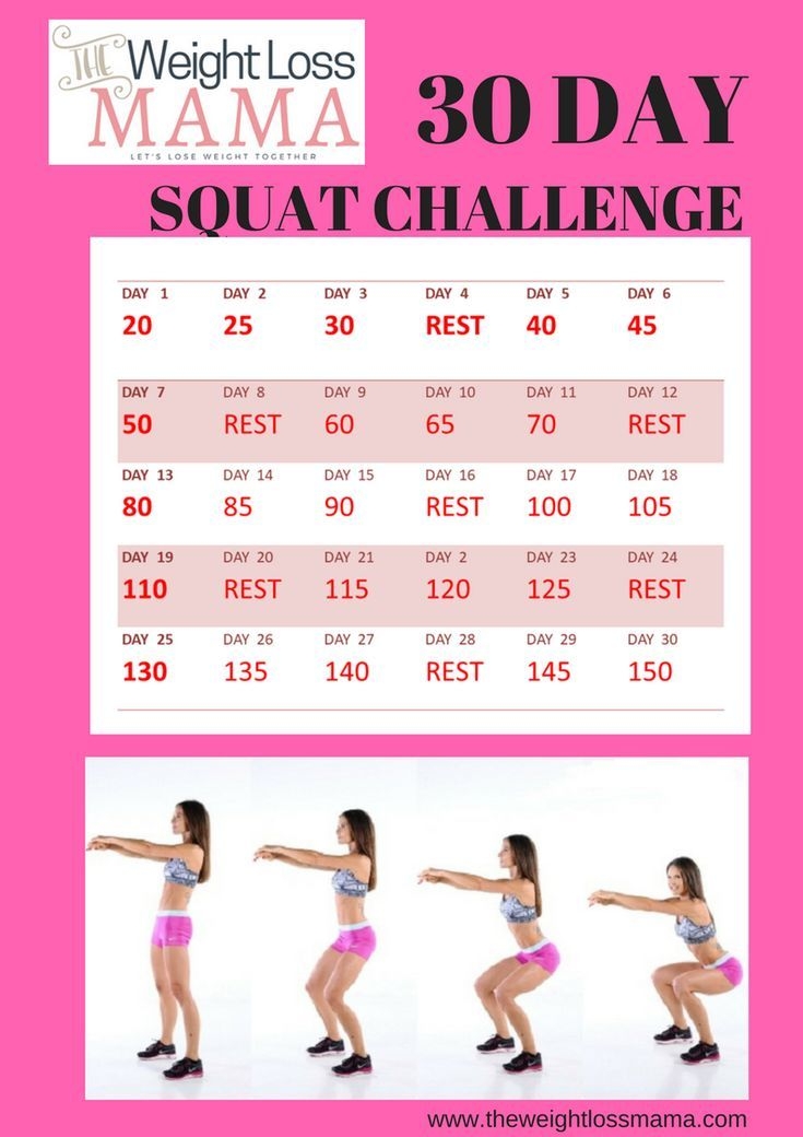Printable Abs Squats Workout Challenge