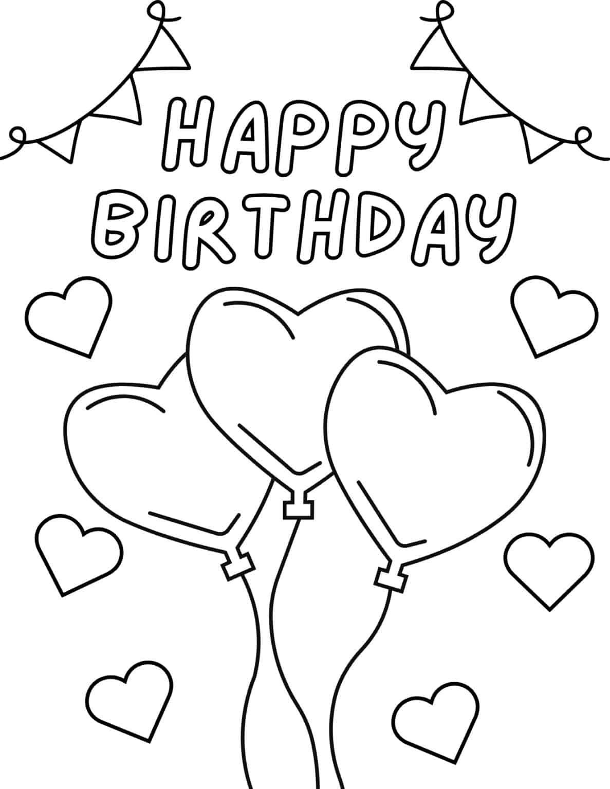 Free Printable Happy Birthday To Color