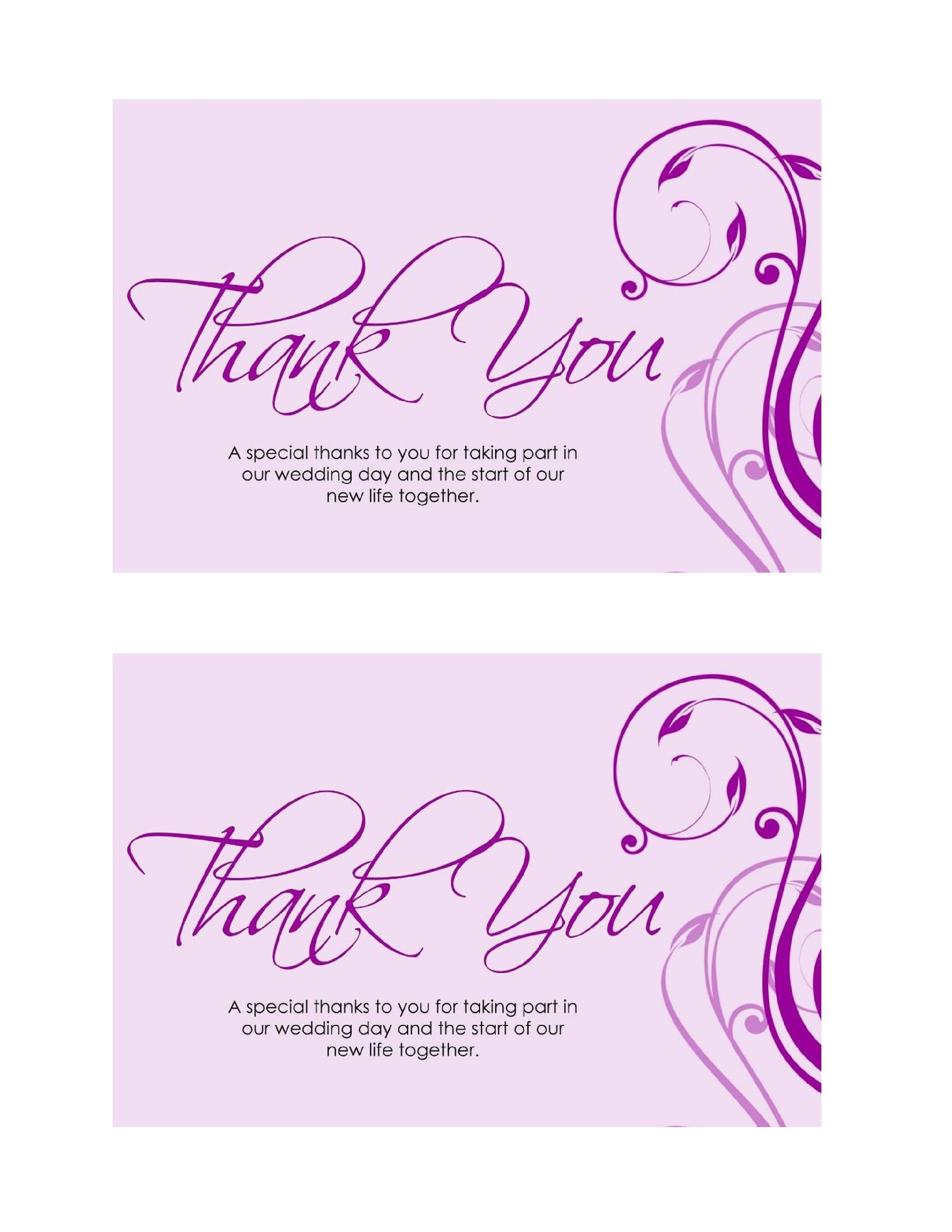 30 Free Printable Thank You Card Templates Wedding Graduation Business 