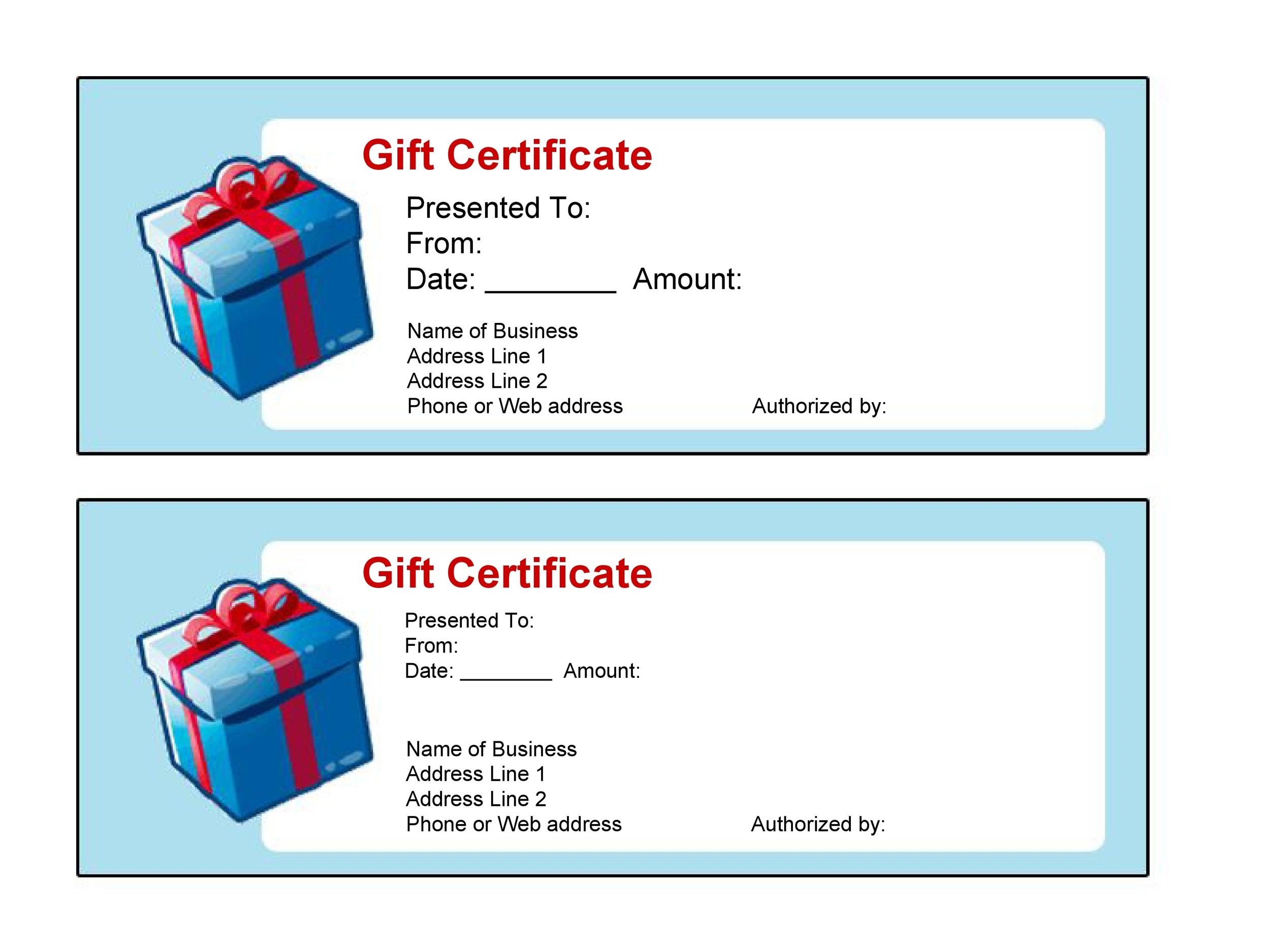 31 Free Gift Certificate Templates TemplateLab