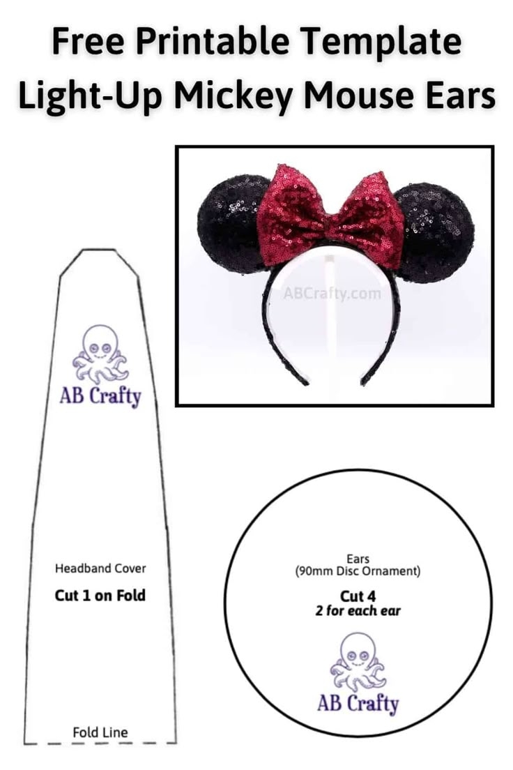 356 DIY Mickey Mouse Ears Template