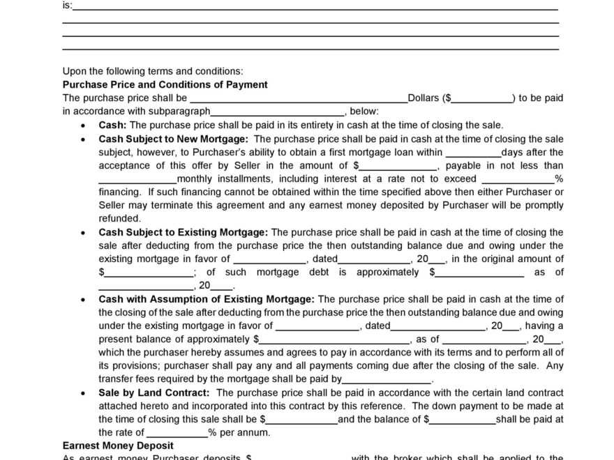 37 Simple Purchase Agreement Templates Real Estate Business