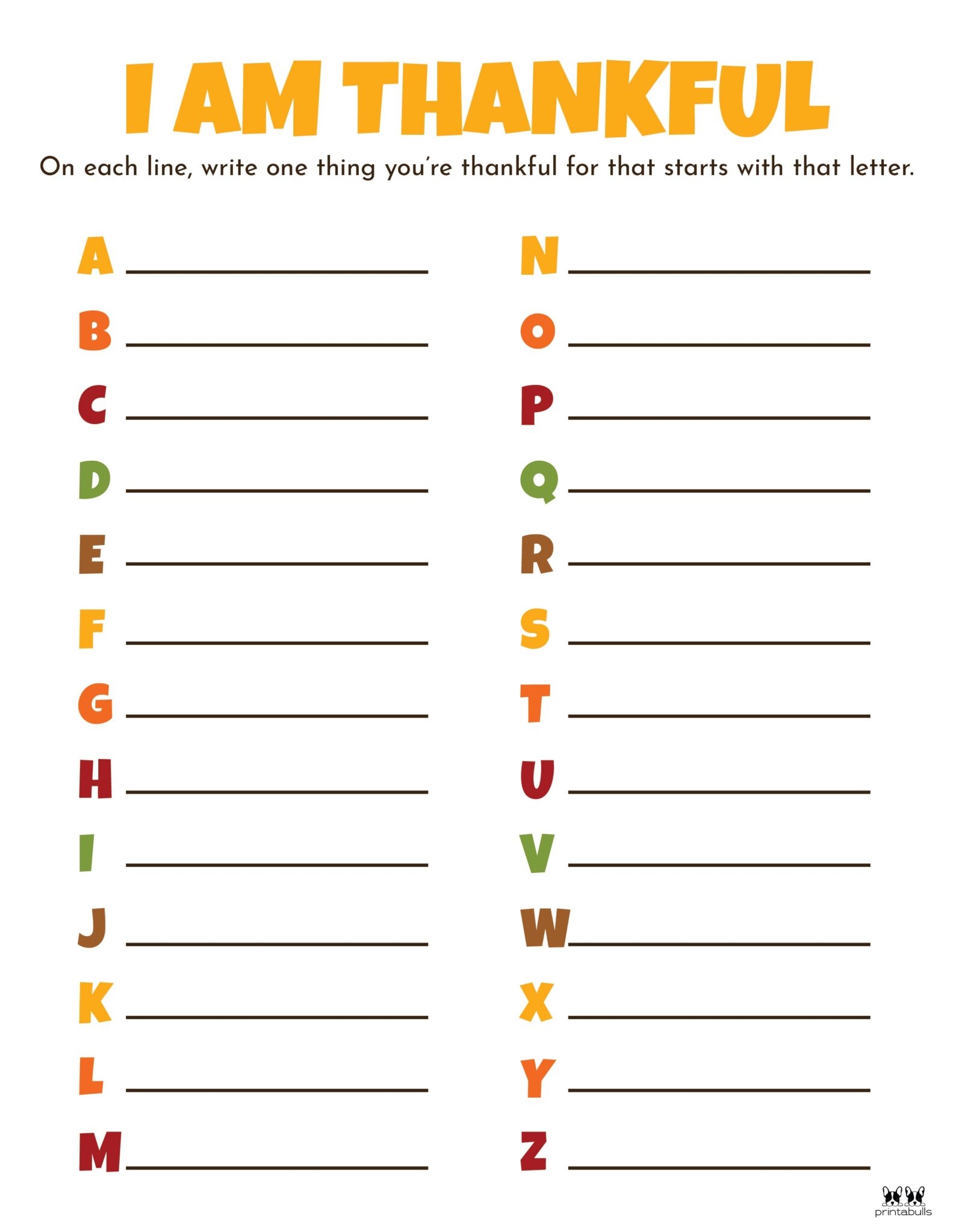  39 I Am Thankful For 39 Printables 10 Unique Worksheets Printabulls