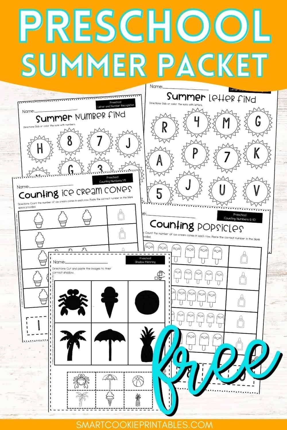 5 Free Preschool Summer Worksheets Smart Cookie Printables In 2023 5 Free Preschool Summer Worksheets Smart Cookie Printables In 2023