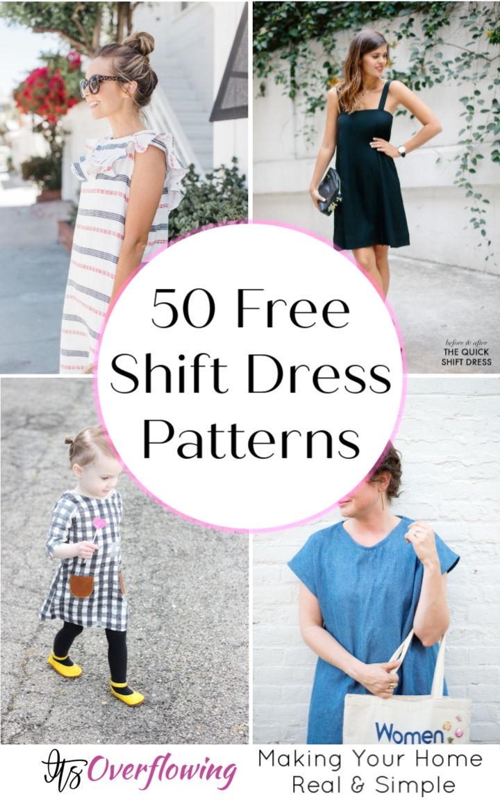 50 Free Shift Dress Patterns For Beginners Its Overflowing