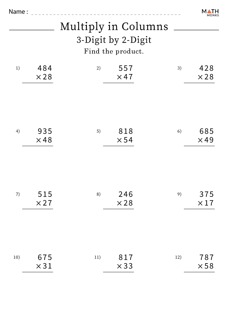 Free Printable Math Worksheets For 5th Grade Multiplication