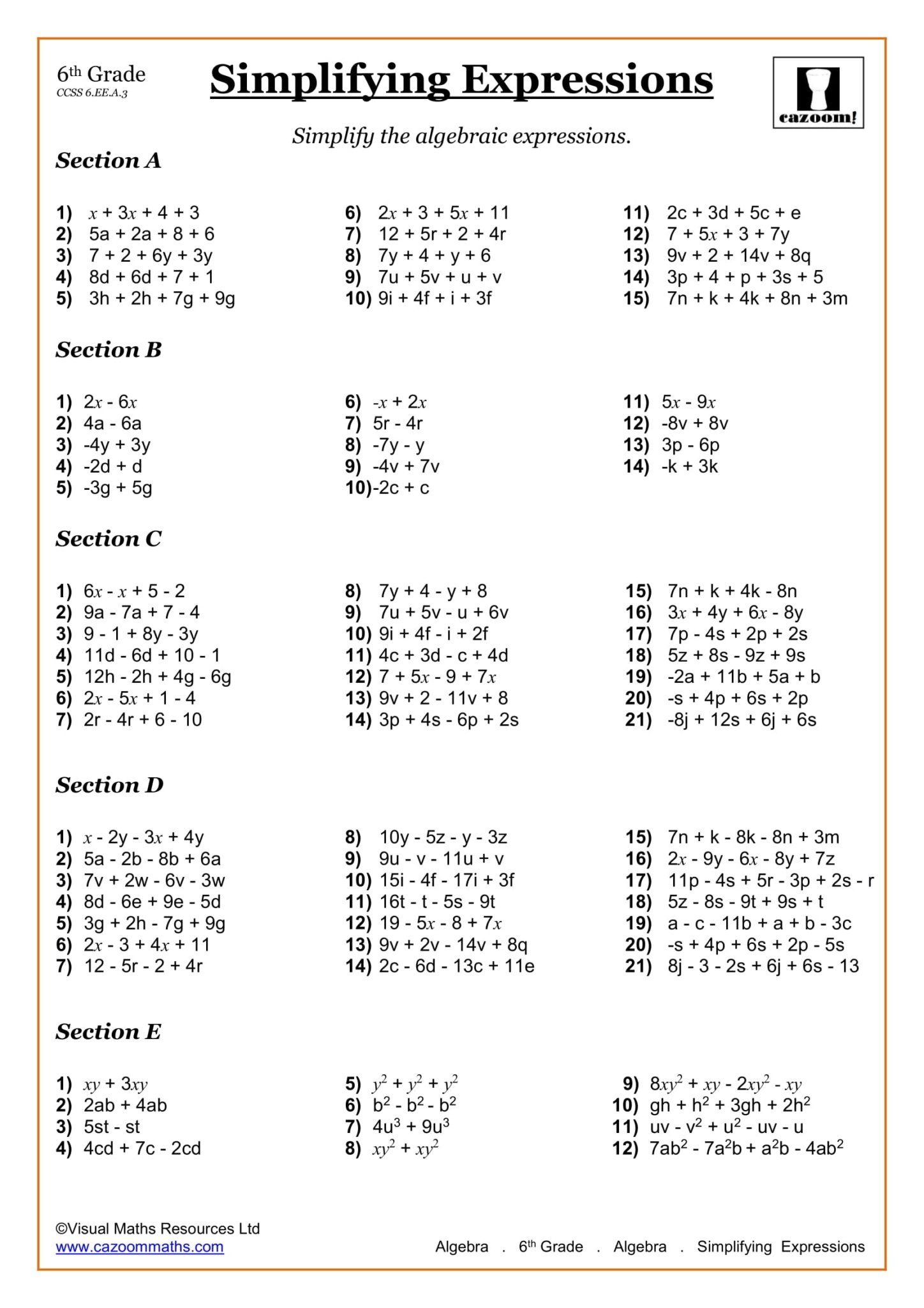 6th Grade Math Worksheets Printable PDF Worksheets 6th Grade Math Worksheets Printable PDF Worksheets