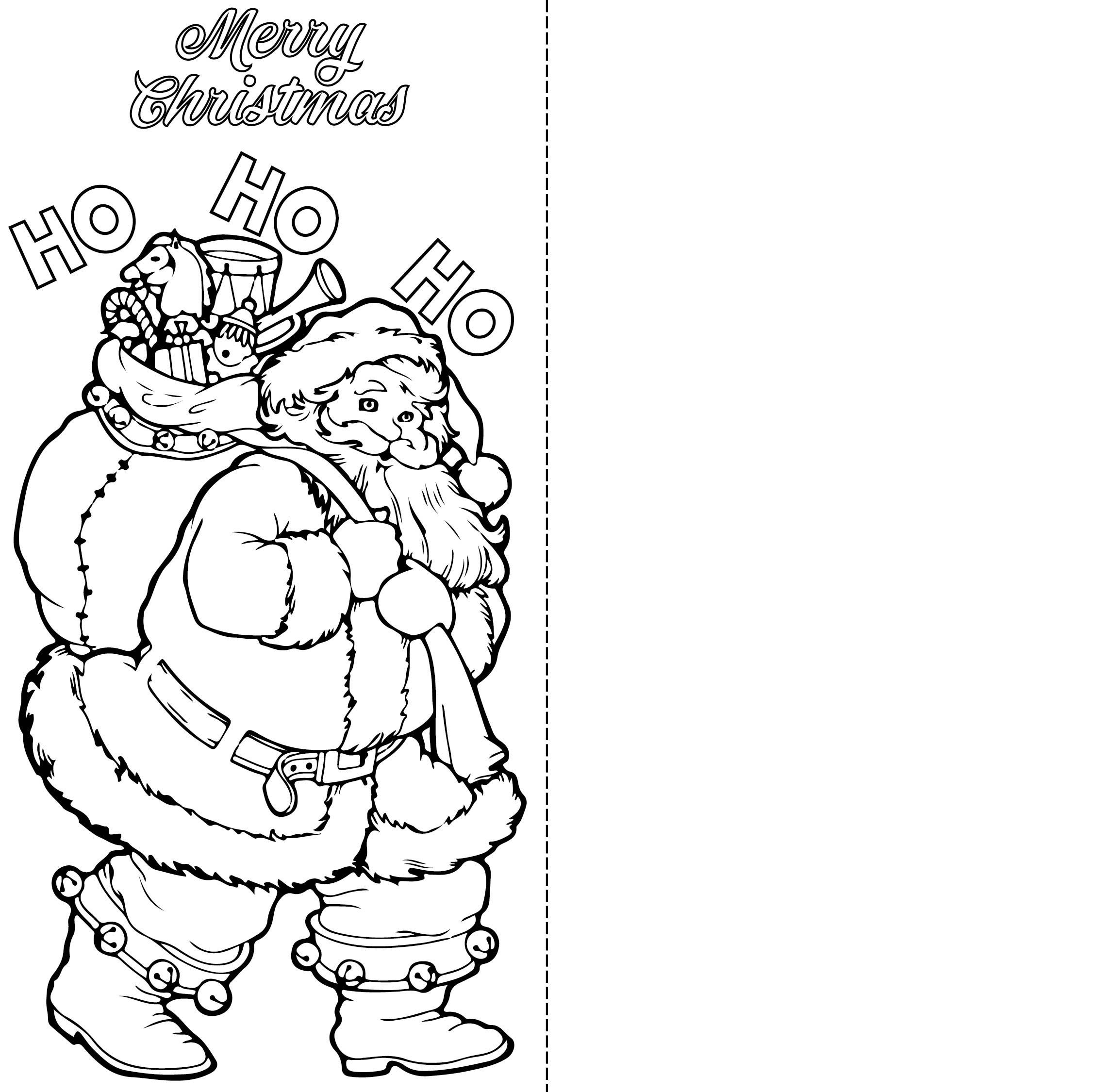 8 Best Images Of Printable Christmas Cards To Color Free Printable 