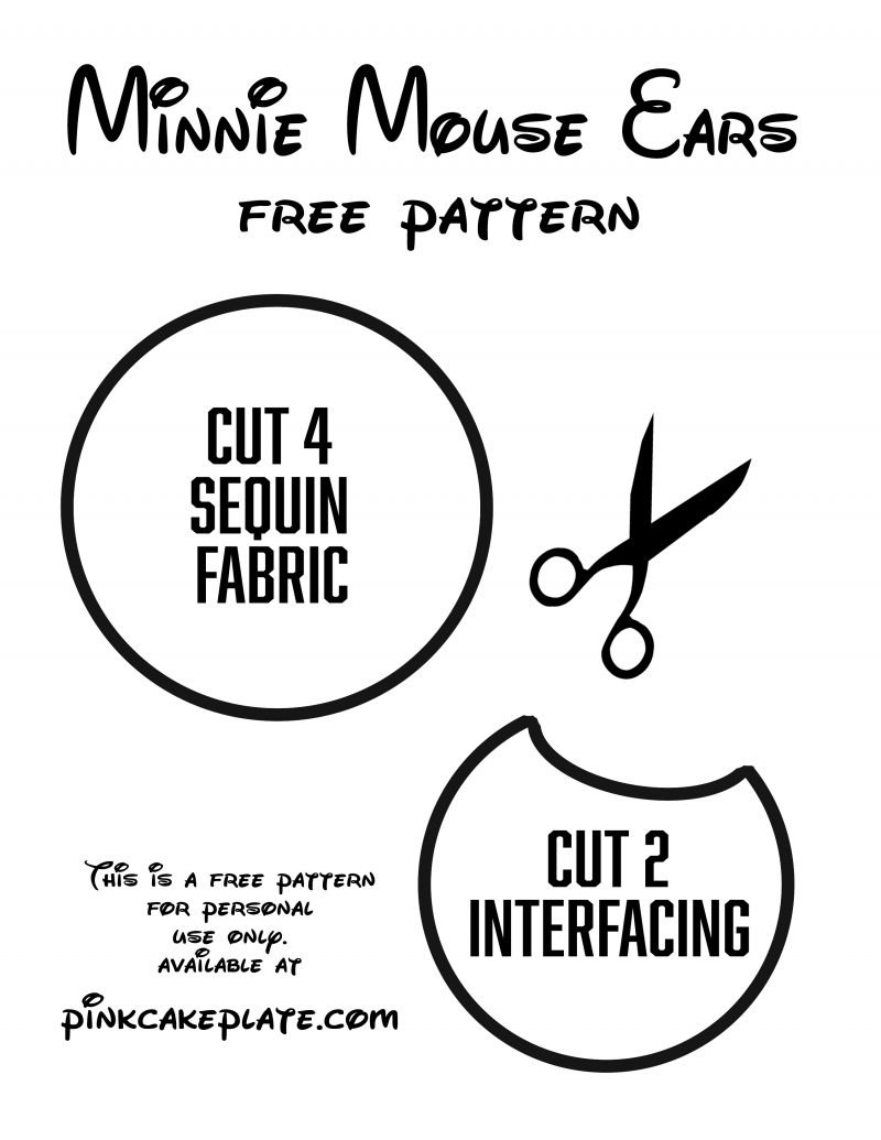 Free Printable Minnie Mouse Ears Template Free Printable Minnie Mouse Ears Template
