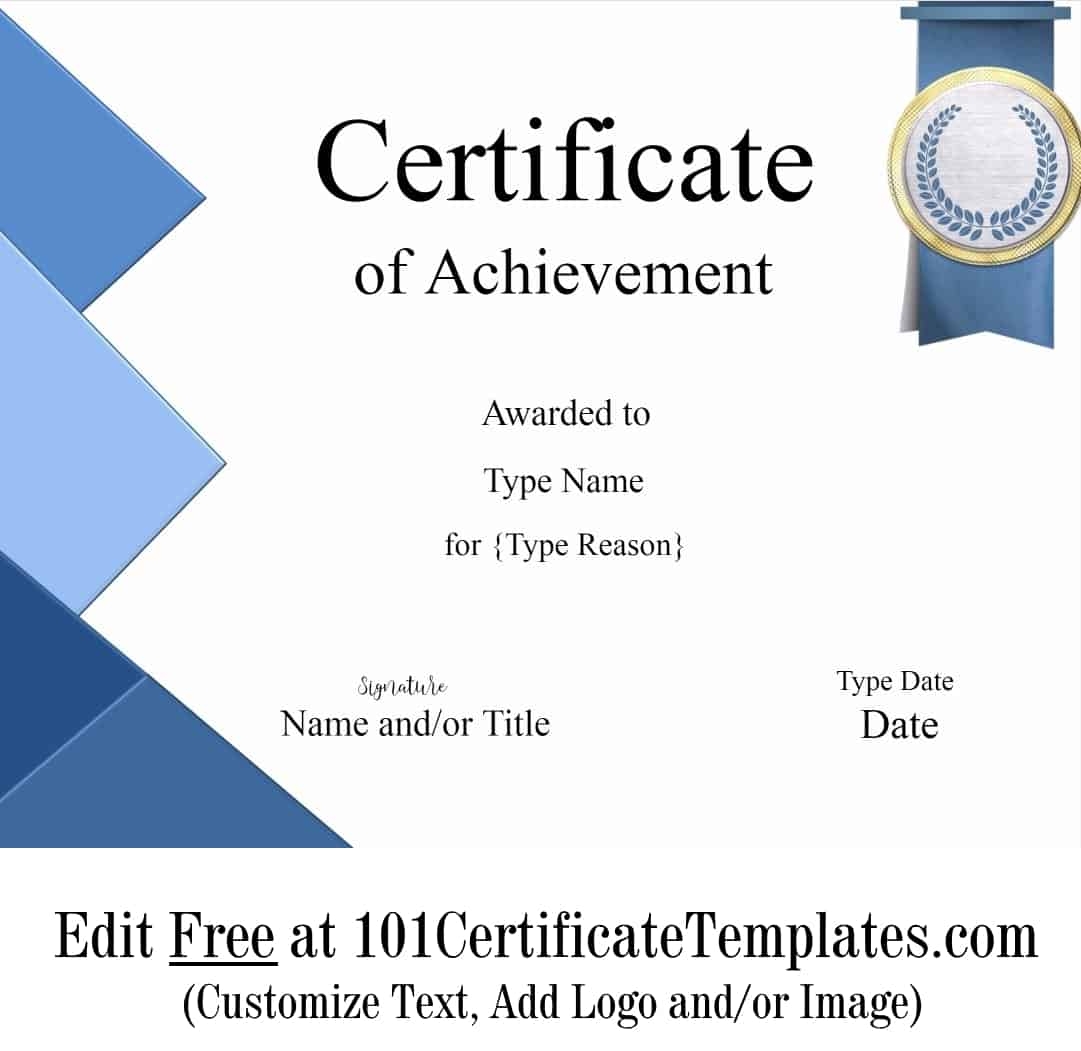 Achievement Certificate Template Editable At Kendra Reynolds Blog