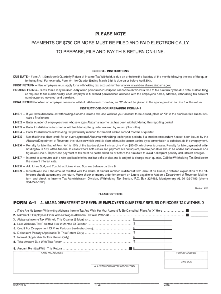 Alabama Printable Tax Forms 2025