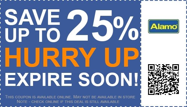 Alamo Free Upgrade Coupon Printable