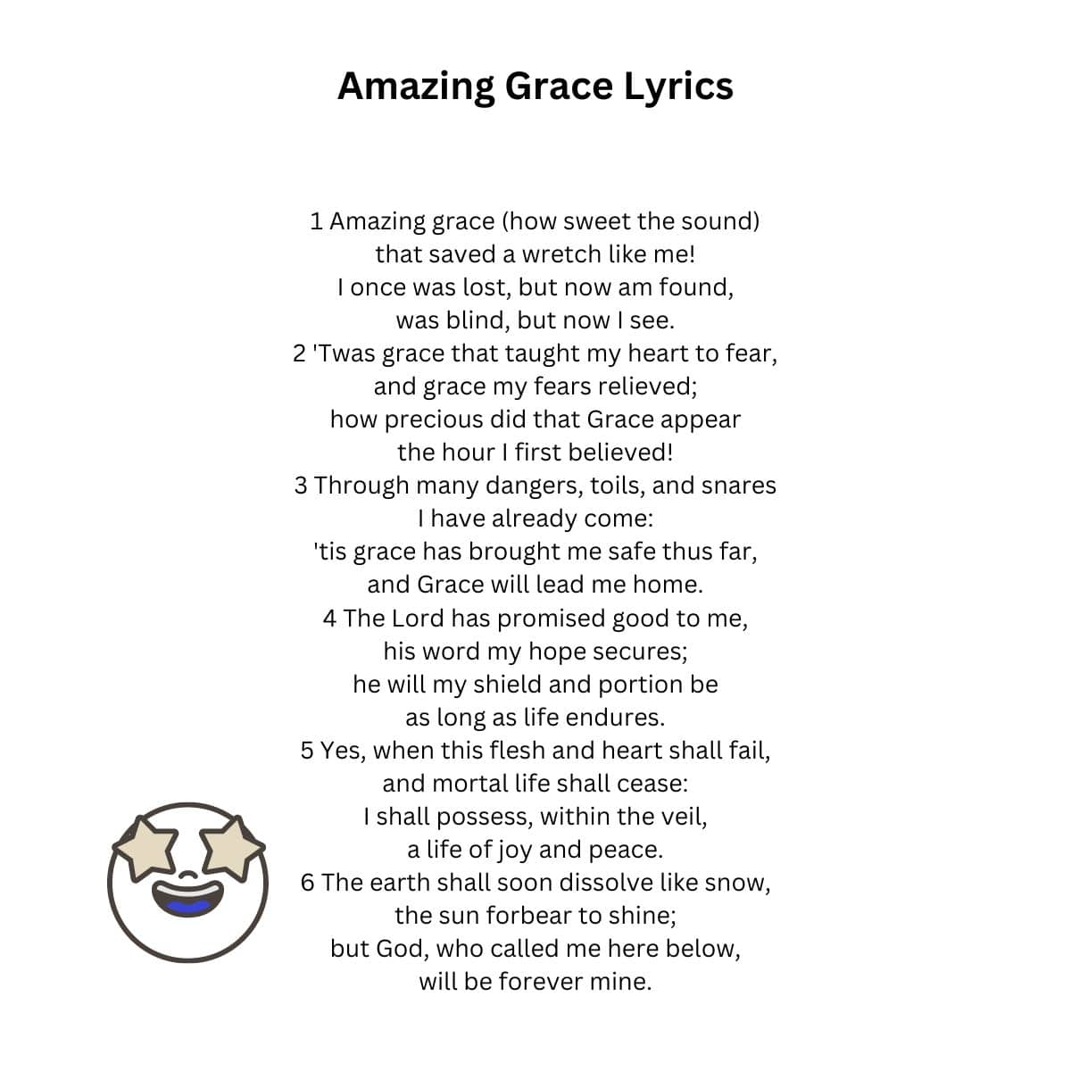 Amazing Grace Words Printable Printable Free Templates