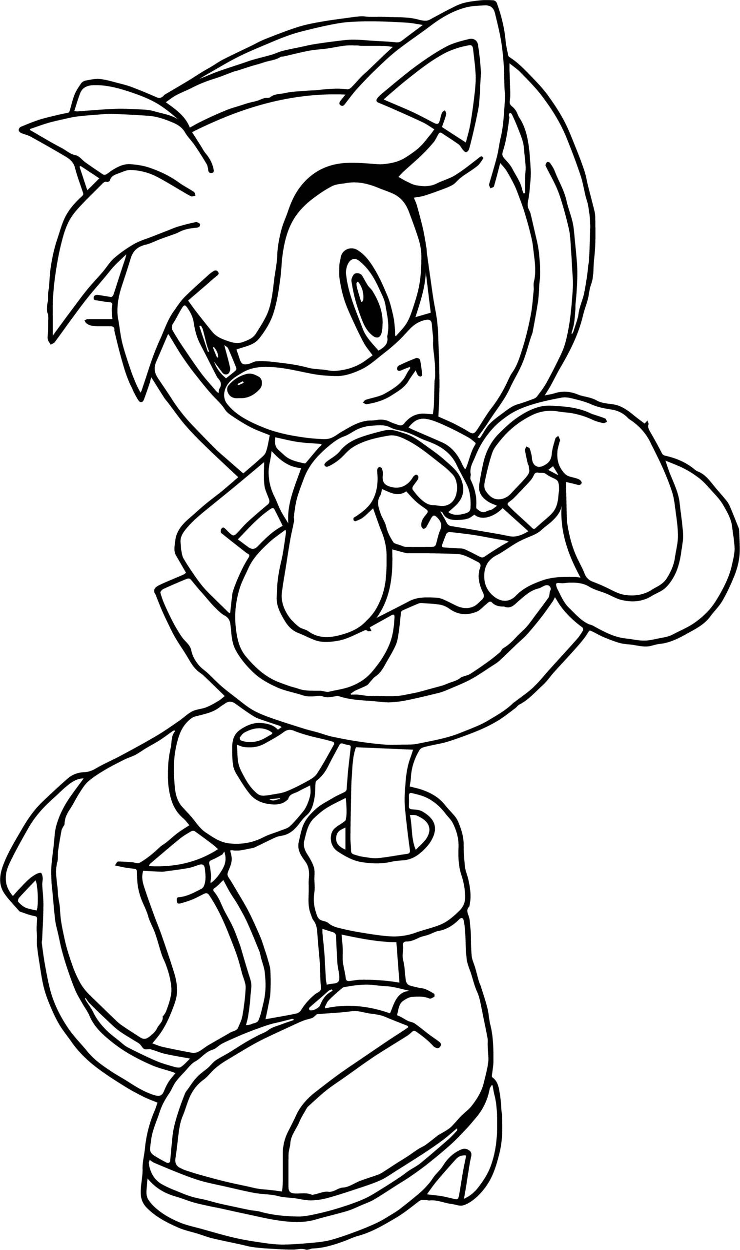 Amy Rose Coloring Pages Printable
