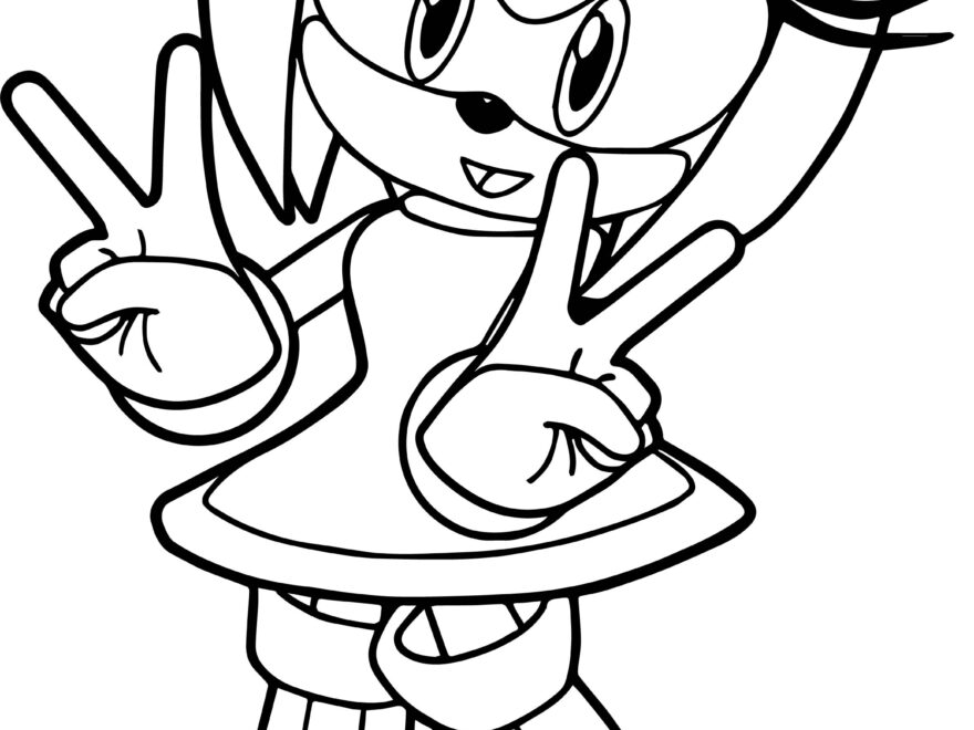 Amy Rose Coloring Pages Printable