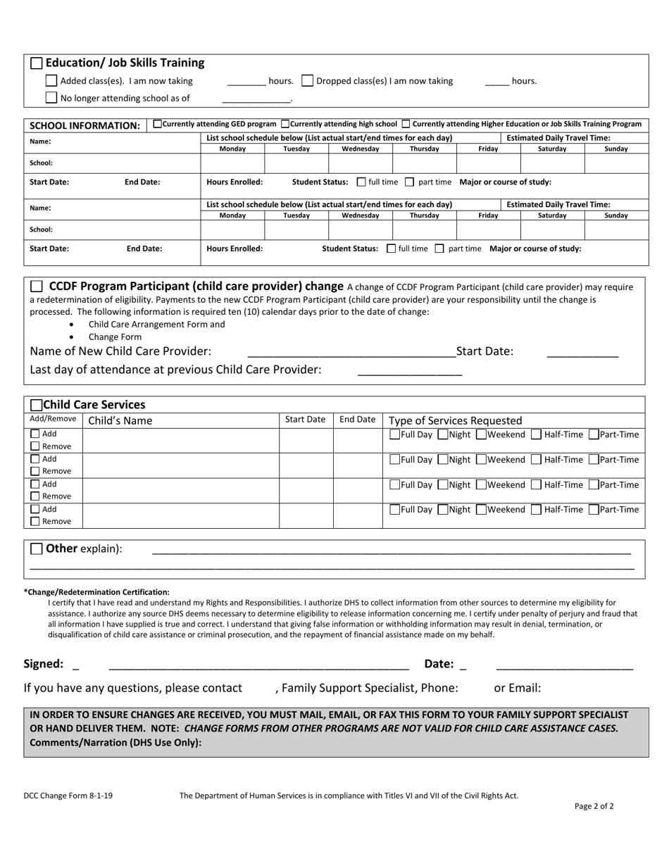 Arkansas Change Report Redetermination For Eligibility Fill Out Sign 
